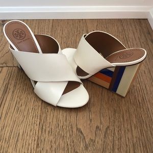 Tory Burch while wedge Size 6.5